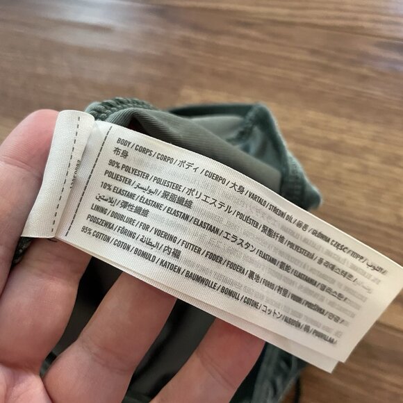 Abercrombie & Fitch Wmn S Green Velvet Criss-Cross Straps Cowl Neck Bodysuit NWT - Picture 9 of 13